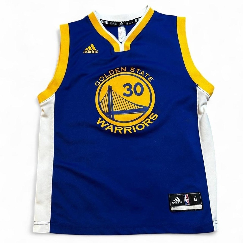 Golden State Warriors Steph Curry kids medium nba basketball jersey READ